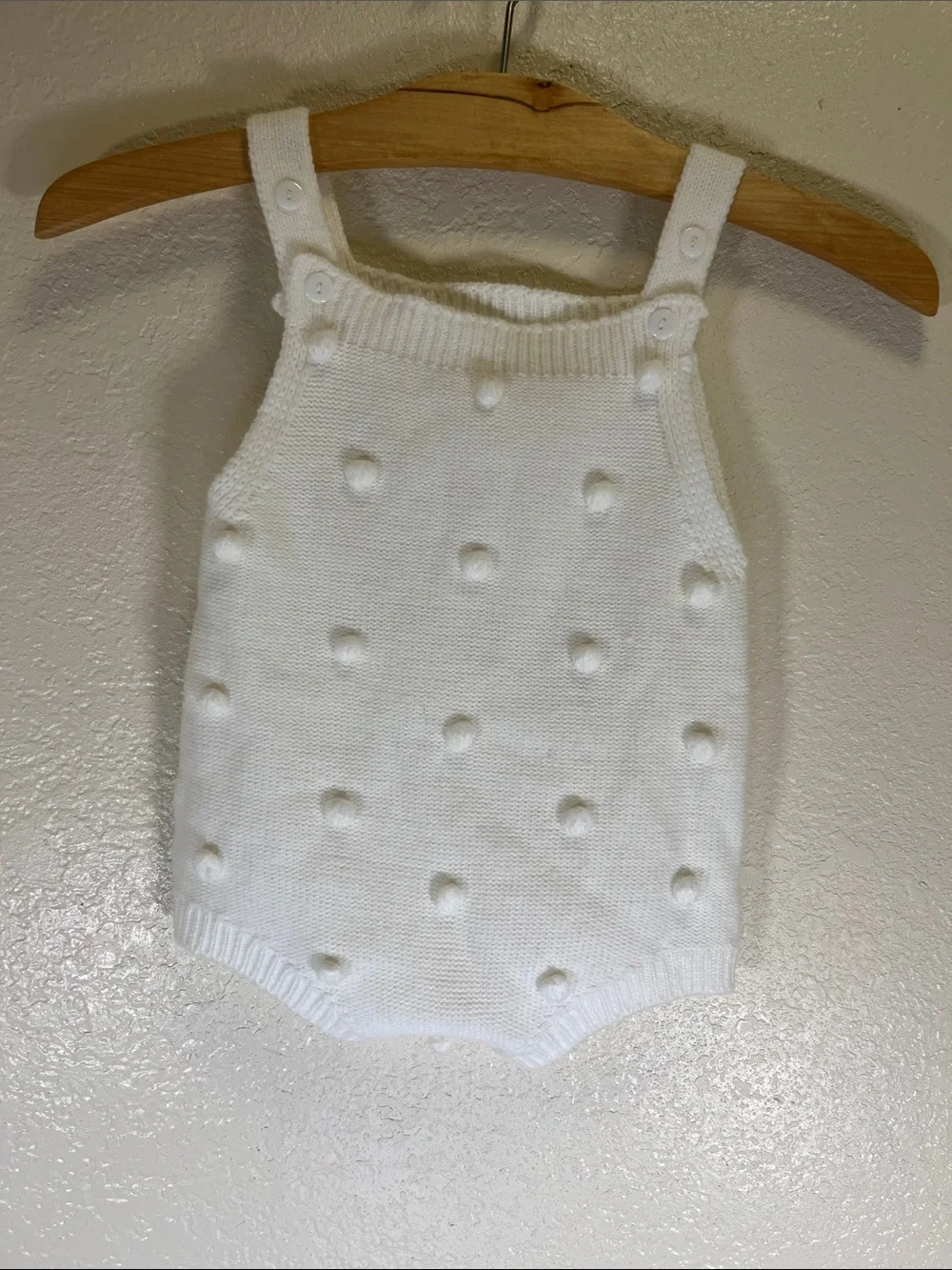 White Knit Baby Bubble Romper size 18-24 months